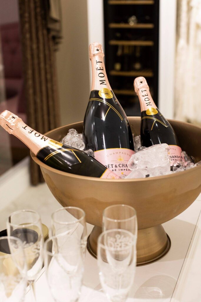 Must champagne will be served in the VIP showroom